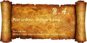 Marinkor Albertina névjegykártya